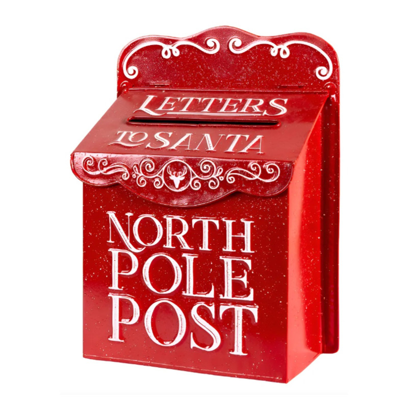 Artekko Artekko Xmas Mailbox Κόκκινο Μεταλλικό Γραμματοκιβώτιο (26x12x35)cm 742-2625