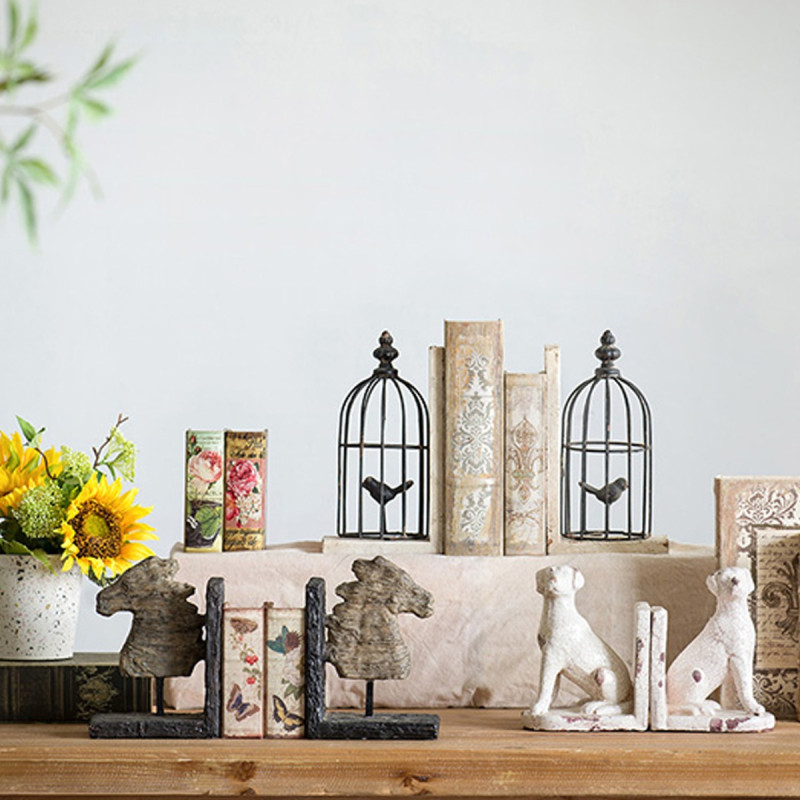 Artekko Artekko Bookends Καφέ Διακοσμητικοί Βιβλιοστάτες Ρητίνης με Άλογα (29.5x10.2x19.3)cm 2pcs 74759