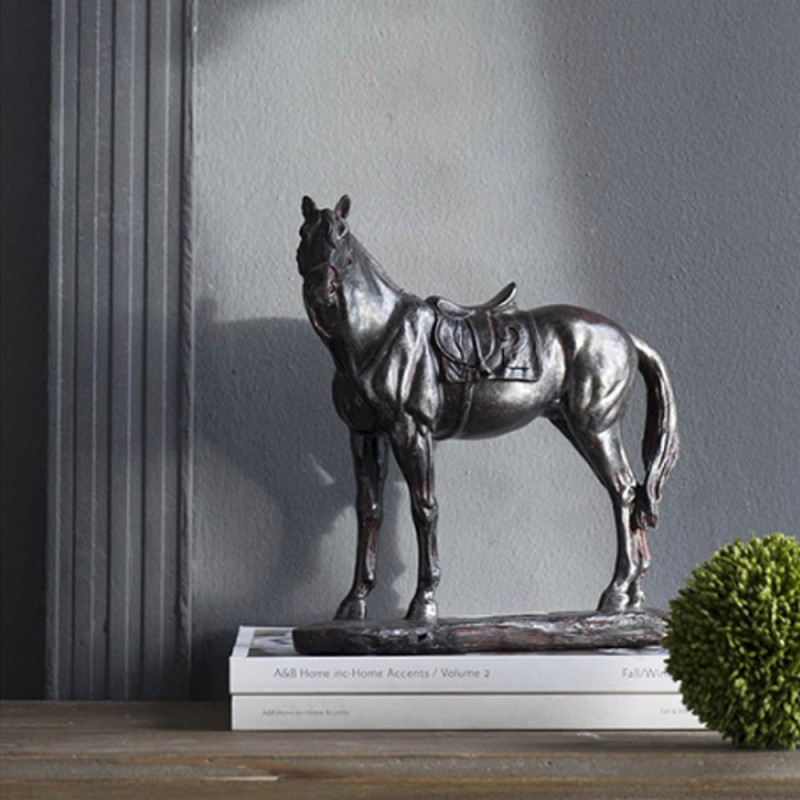 Artekko Artekko Horse Καφέ Διακοσμητικό Άλογο Ρητίνης (23.1x10.2x24.1)cm 75267-DS