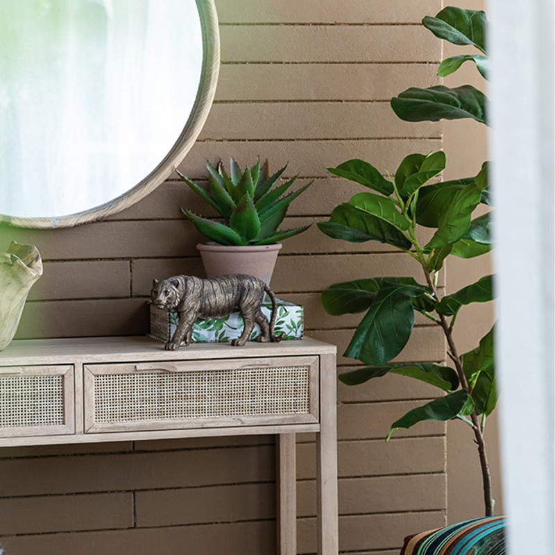 Artekko Artekko Animal Μπρονζέ Επιτραπέζια Διακοσμητική Τίγρη Ρητίνης (29x9x14.5)cm 77096