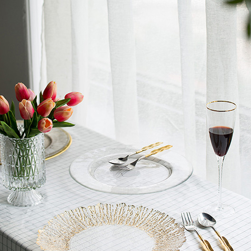 Artekko Artekko Neu Γυάλινη Διάφανη Διακοσμητική  Πιατέλα (33x33x2.5)cm 77317