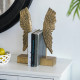 Artekko Artekko Wing Βιβλιοστάτες Φτερά Ρητίνη Χρυσά (25.2x10.4x51.5)cm Σετ/2 77320