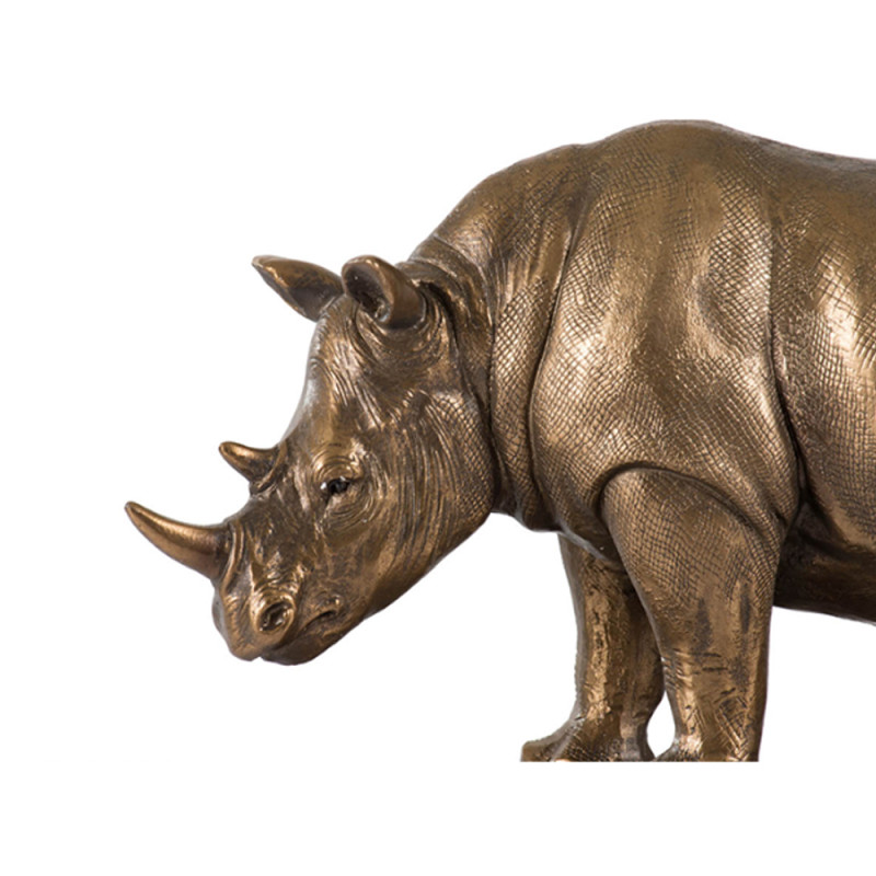 Artekko Artekko Animal Μπρονζέ Βιβλιοστάτες Ρητίνης με Ρινόκερο (34x15.3x20.4)cm 2pcs 77334