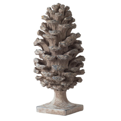 Artekko Artekko Pine Cone Γκρι Διακοσμητική Κουκουνάρα Ρητίνης (18x18x36)cm 77342