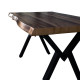 Artekko Artekko Efor Pera Καφέ Τραπέζι MDF με Εφέ Κορμού και Μεταλλικά Μαύρα Πόδια (140x80x75)cm 783-0021