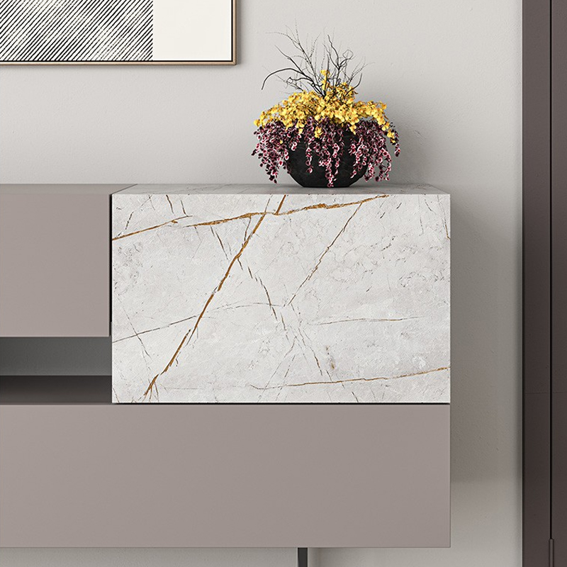 Artekko Artekko Eros Mocha Μπουφές MDF/Μέταλλο Γκρι/Λευκό (145x40x82)cm 783-0120