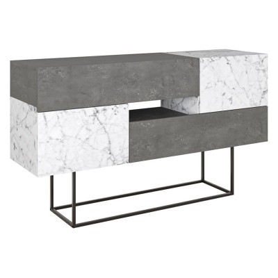 Artekko Artekko Eros Anthracite Μπουφές MDF/Μέταλλο Γκρι/Λευκό (145x40x82)cm 783-0121