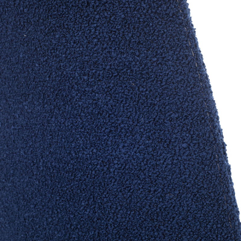 Artekko Artekko Milano Καρέκλα με Ξύλινο Καφέ Σκελετό και Μπλε Μπουκλέ Ύφασμα (48x60x90)cm 783-1204