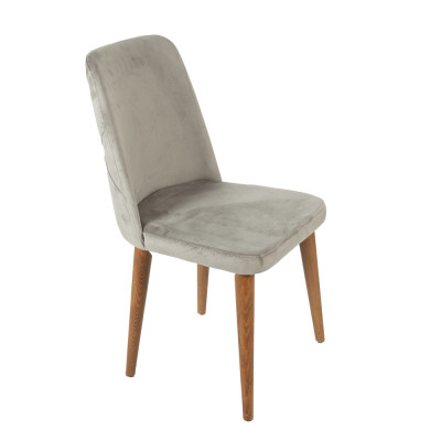 Artekko Artekko Lotus Γκρι Βελούδινη Καρέκλα (49x60x90)cm 783-1223