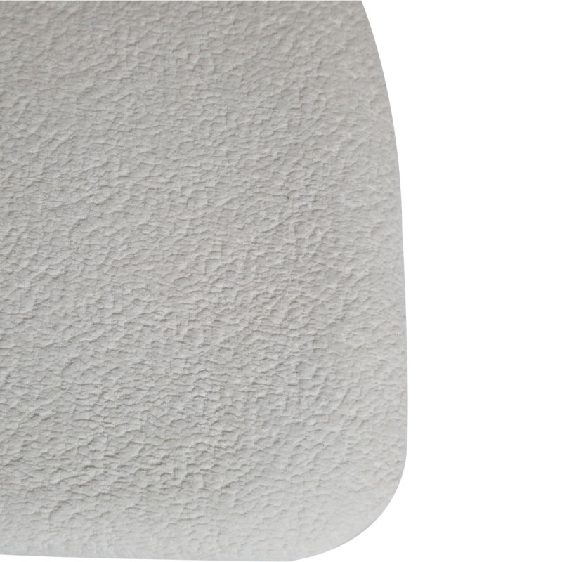 Artekko Artekko Bomonti Λευκή Καρέκλα με Μπουκλέ Ύφασμα (50x50x85)cm 783-1242