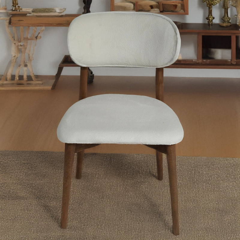 Artekko Artekko Bomonti Λευκή Καρέκλα με Rabbit Ύφασμα (50x50x85)cm 783-1246