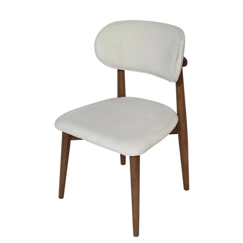 Artekko Artekko Bomonti Λευκή Καρέκλα με Rabbit Ύφασμα (50x50x85)cm 783-1246