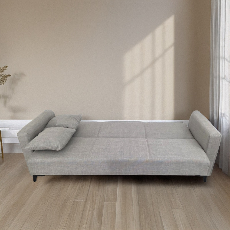 Artekko Artekko Pixie Γκρι Τριθέσιος Καναπές Κρεβάτι με Αποθηκευτικό Χώρο (205x80x85)cm Κρεβάτι (180x100x45)cm 783-3201