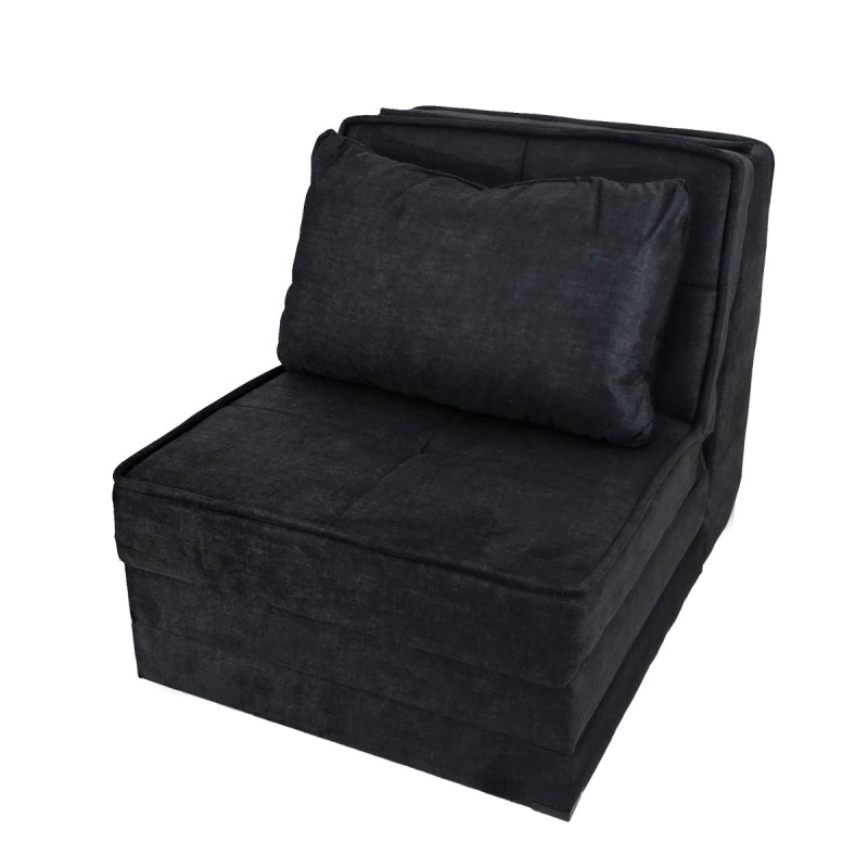 Artekko Artekko Thales Γκρι Πολυθρόνα Κρεβάτι με Αποθηκευτικό Χώρο (110x85x90)cm Κρεβάτι (200x85x45)cm 783-3212