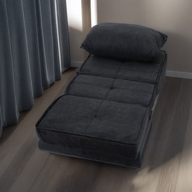 Artekko Artekko Thales Γκρι Πολυθρόνα Κρεβάτι με Αποθηκευτικό Χώρο (110x85x90)cm Κρεβάτι (200x85x45)cm 783-3212