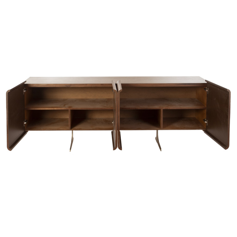 Artekko Artekko MK Καφέ Ξύλινος Μπουφές με 2 Διπλά Ντουλάπια (210x50x84)cm 783-4300