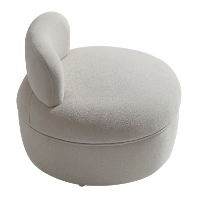 Artekko Artekko Wous Εκρού Μπουκλέ Πολυθρόνα (Φ77x60)cm 783-6201