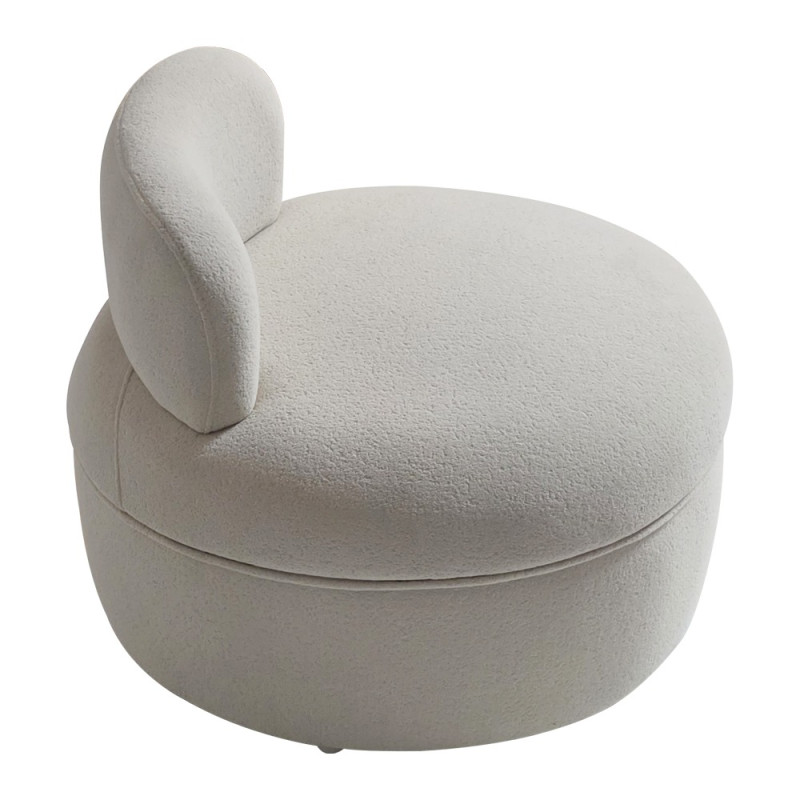 Artekko Artekko Wous Εκρού Μπουκλέ Πολυθρόνα (Φ77x60)cm 783-6201