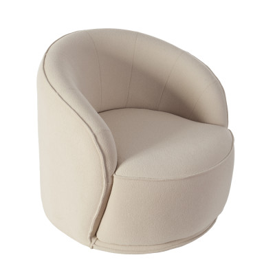 Artekko Artekko Sara Μπεζ Μπουκλέ Πολυθρόνα (80x80x80)cm 783-6205