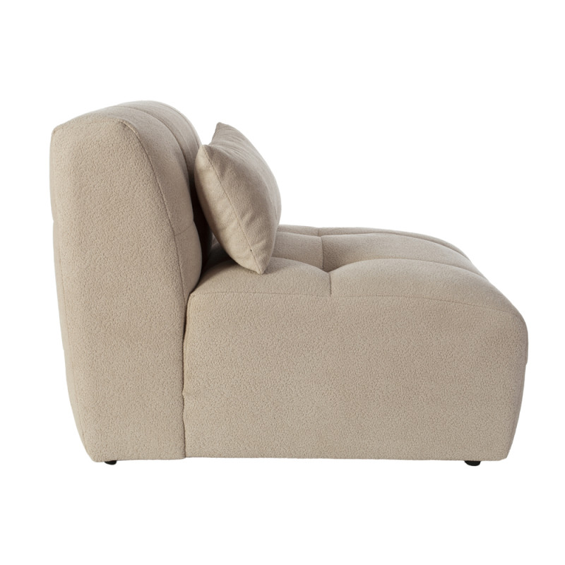 Artekko Artekko Sofia Μπεζ Μπουκλέ Πολυθρόνα (70x95x75)cm 783-6311