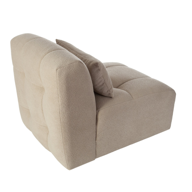 Artekko Artekko Sofia Μπεζ Μπουκλέ Πολυθρόνα (70x95x75)cm 783-6311