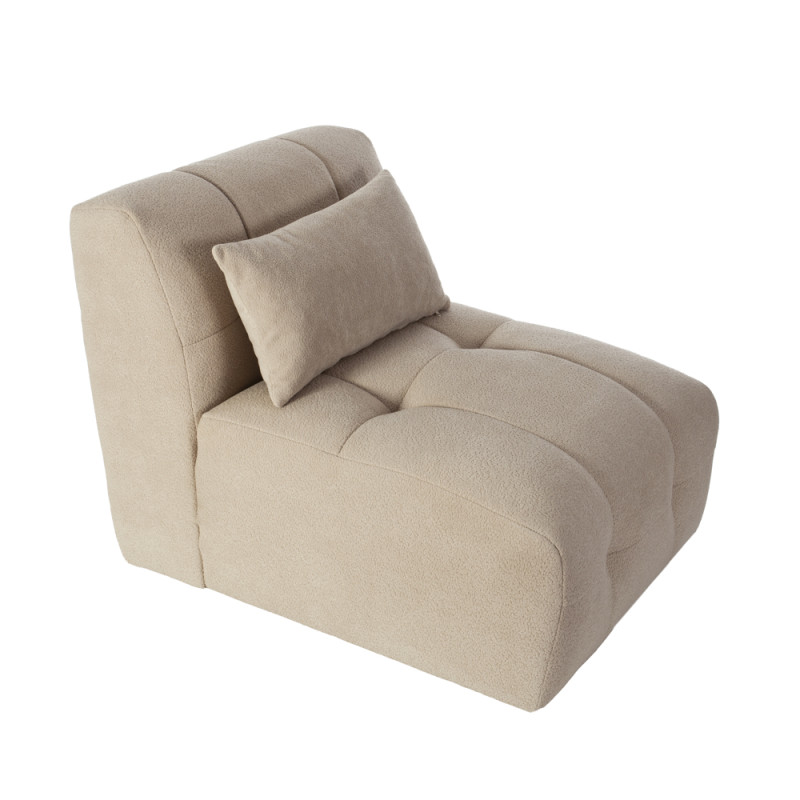 Artekko Artekko Sofia Μπεζ Μπουκλέ Πολυθρόνα (70x95x75)cm 783-6311
