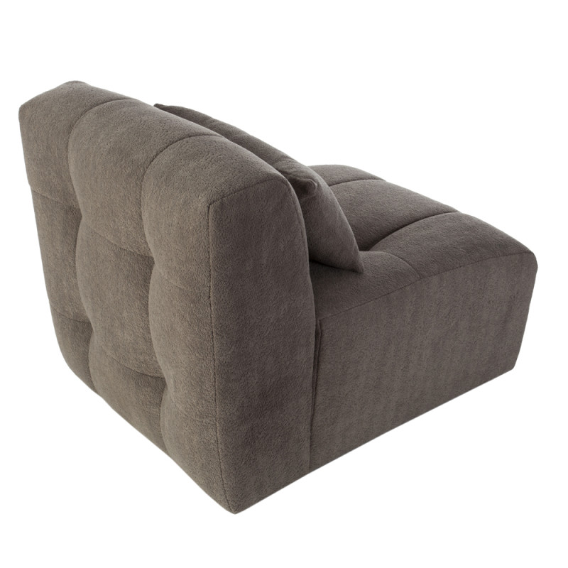 Artekko Artekko Sofia Γκρι Μπουκλέ Πολυθρόνα (70x95x75)cm 783-6312