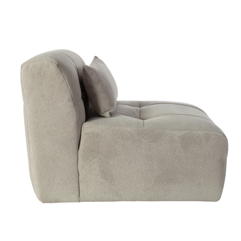 Artekko Artekko Sofia Ανοιχτό Γκρι Μπουκλέ Πολυθρόνα (70x95x75)cm 783-6313