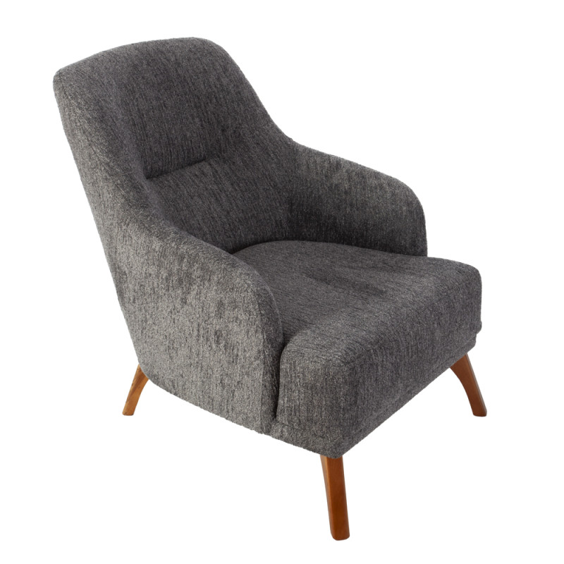 Artekko Artekko Pamukkale Σκούρο Γκρι Μπουκλέ Πολυθρόνα Μπερζέρα (66x85x85)cm 783-6325