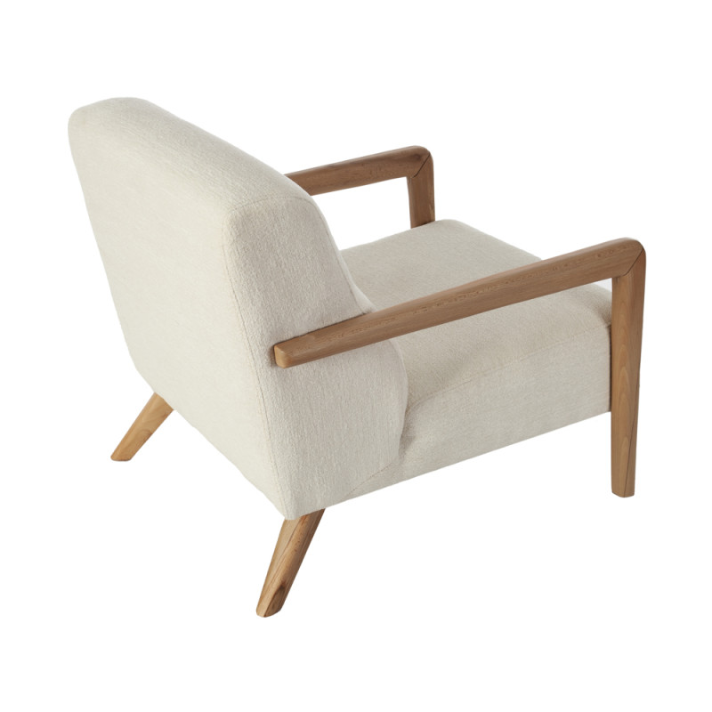 Artekko Artekko Merlin Εκρού Μπουκλέ Πολυθρόνα (69x90x75)cm 783-6330