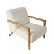 Artekko Artekko Merlin Εκρού Μπουκλέ Πολυθρόνα (69x90x75)cm 783-6330
