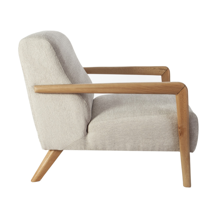 Artekko Artekko Merlin Γκρι Μπουκλέ Πολυθρόνα (69x90x75)cm 783-6332