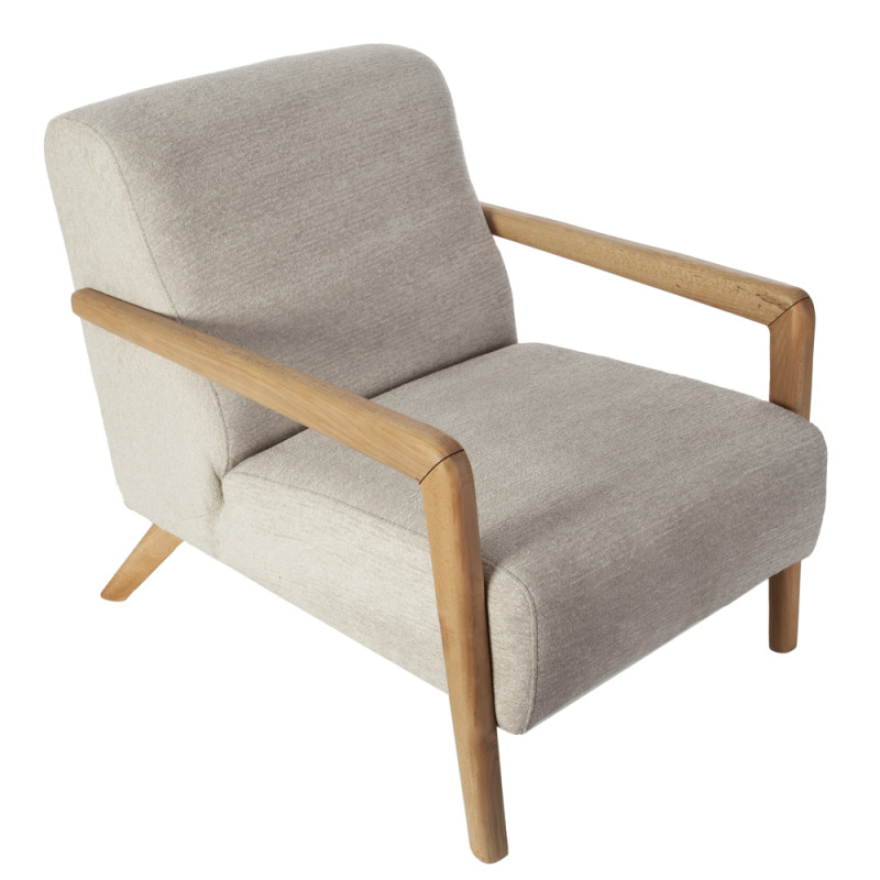 Artekko Artekko Merlin Γκρι Μπουκλέ Πολυθρόνα (69x90x75)cm 783-6332