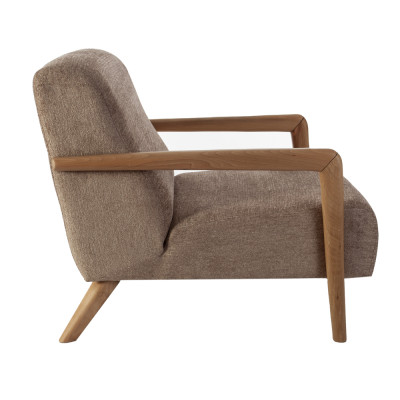 Artekko Artekko Merlin Καφέ Μπουκλέ Πολυθρόνα (69x90x75)cm 783-6334