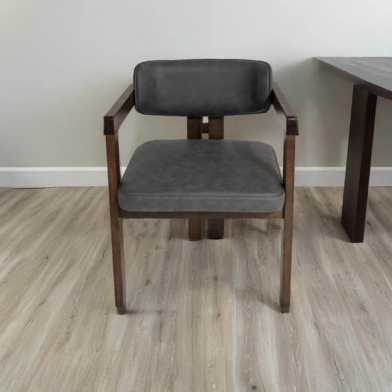 Artekko Artekko Tokyo Γκρι Πολυθρόνα με Ύφασμα Τύπου Αλκαντάρα (58x60x77)cm 783-6348