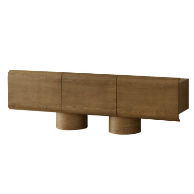 Artekko Artekko Asos Καφέ Έπιπλο Τηλεόρασης MDF (205x45x67)cm 783-6502