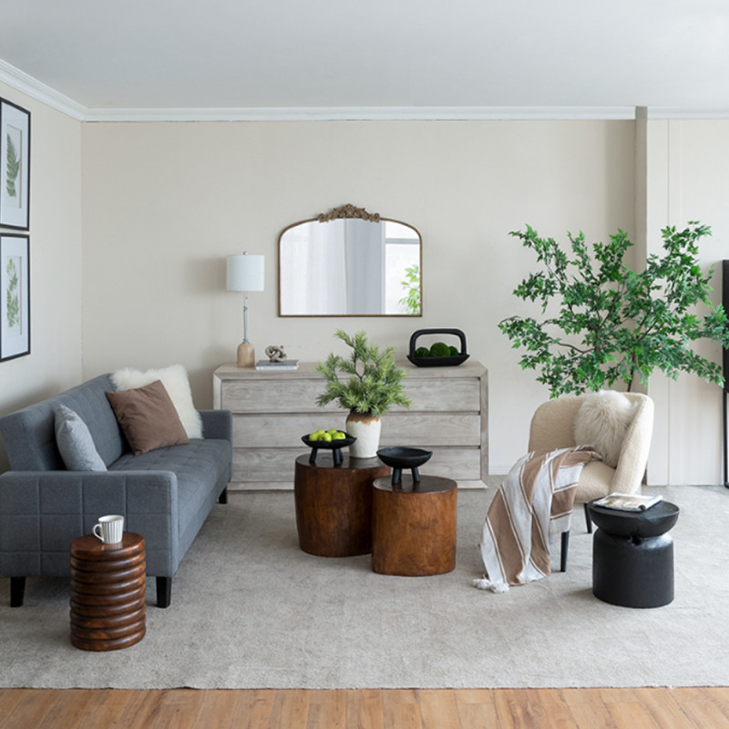 Artekko Artekko Woody Μαύρα Διακοσμητικά Μπολ από Ξύλο Teak (30x30x15)cm 2pcs 78339-BLAC