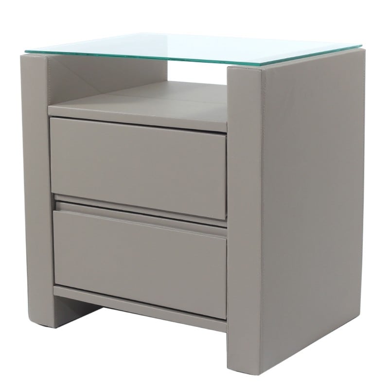 Artekko Artekko Etrau Ξύλινο Μασίφ Γκρι Κομοδίνο (57x42x59)cm 784-0042