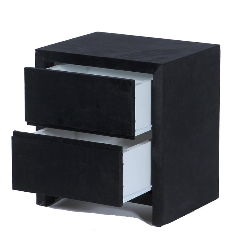 Artekko Artekko Thipdoft Ξύλινο Μασίφ Μαύρο Κομοδίνο (50x40x55)cm 784-0078