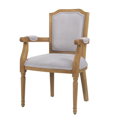 Artekko Artekko Laura Πολυθρόνα με Ύφασμα Ξύλο Καφέ Γκρι Μοβ (61x56x99)cm 78478