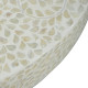 Artekko Artekko Ivory Τραπέζι Σαλονιού MDF Capiz Άσπρο Μπεζ (89x89x41)cm 78482-CREA