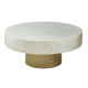 Artekko Artekko Ivory Τραπέζι Σαλονιού MDF Capiz Άσπρο Μπεζ (89x89x41)cm 78482-CREA
