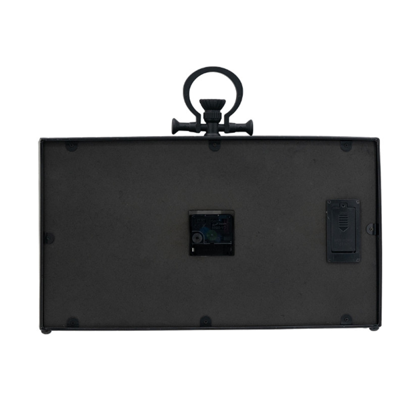 Artekko Artekko Clock Μαύρο Μεταλλικό Επιτραπέζιο Ρολόι με Μηχανισμό (45x8x33)cm 78665-DS