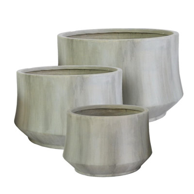 Artekko Artekko Feaph Γλάστρα Πήλινη Πατίνα Γκρί (43x43x26)cm 8-0004-B