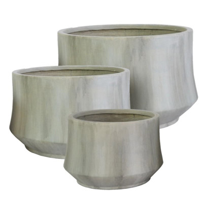 Artekko Artekko Jilt Γλάστρα Πήλινη Πατίνα Γκρί (52x52x33)cm 8-0004-C