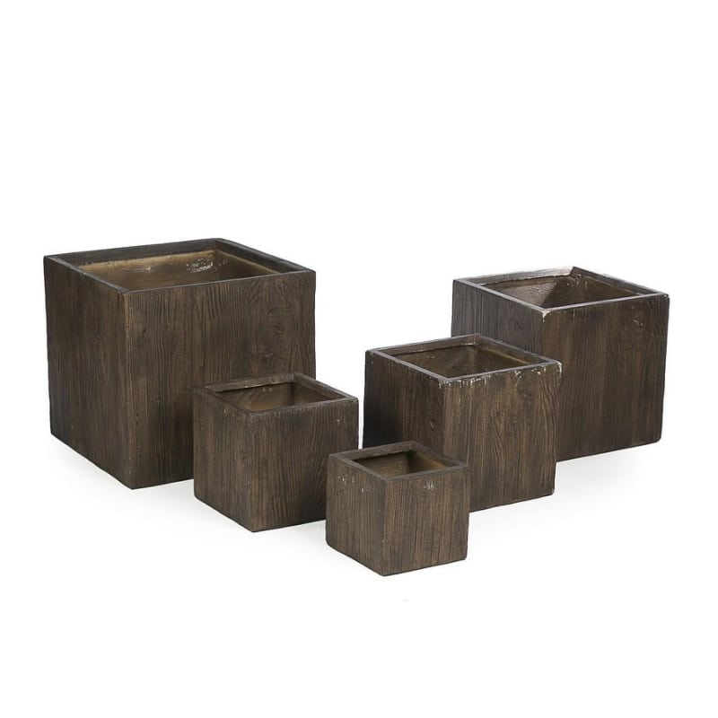 Artekko Artekko Ophix Γλάστρα Κεραμική Τετράγωνη (24x24x23)cm 8-0018-A