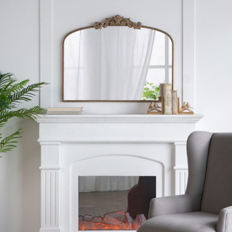 Artekko Artekko Dia Χρυσός Μεταλλικός Καθρέπτης Τοίχου (101.6x3.8x79.3)cm 82193-GOLD-DS