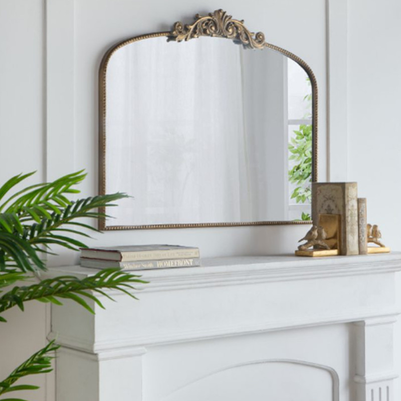 Artekko Artekko Dia Χρυσός Μεταλλικός Καθρέπτης Τοίχου (101.6x3.8x79.3)cm 82193-GOLD-DS