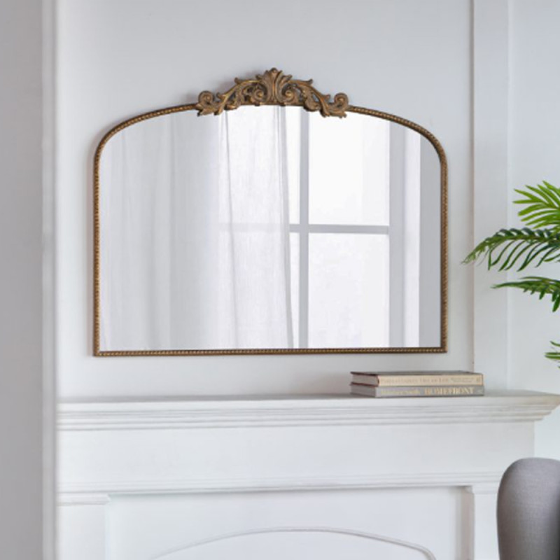 Artekko Artekko Dia Χρυσός Μεταλλικός Καθρέπτης Τοίχου (101.6x3.8x79.3)cm 82193-GOLD-DS