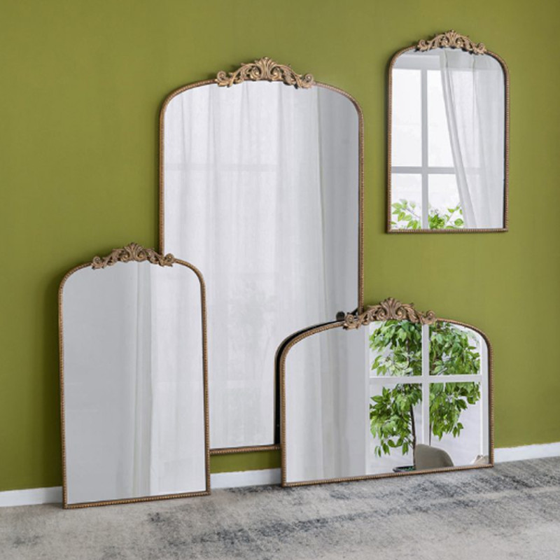 Artekko Artekko Dia Χρυσός Μεταλλικός Καθρέπτης Τοίχου (101.6x3.8x79.3)cm 82193-GOLD-DS